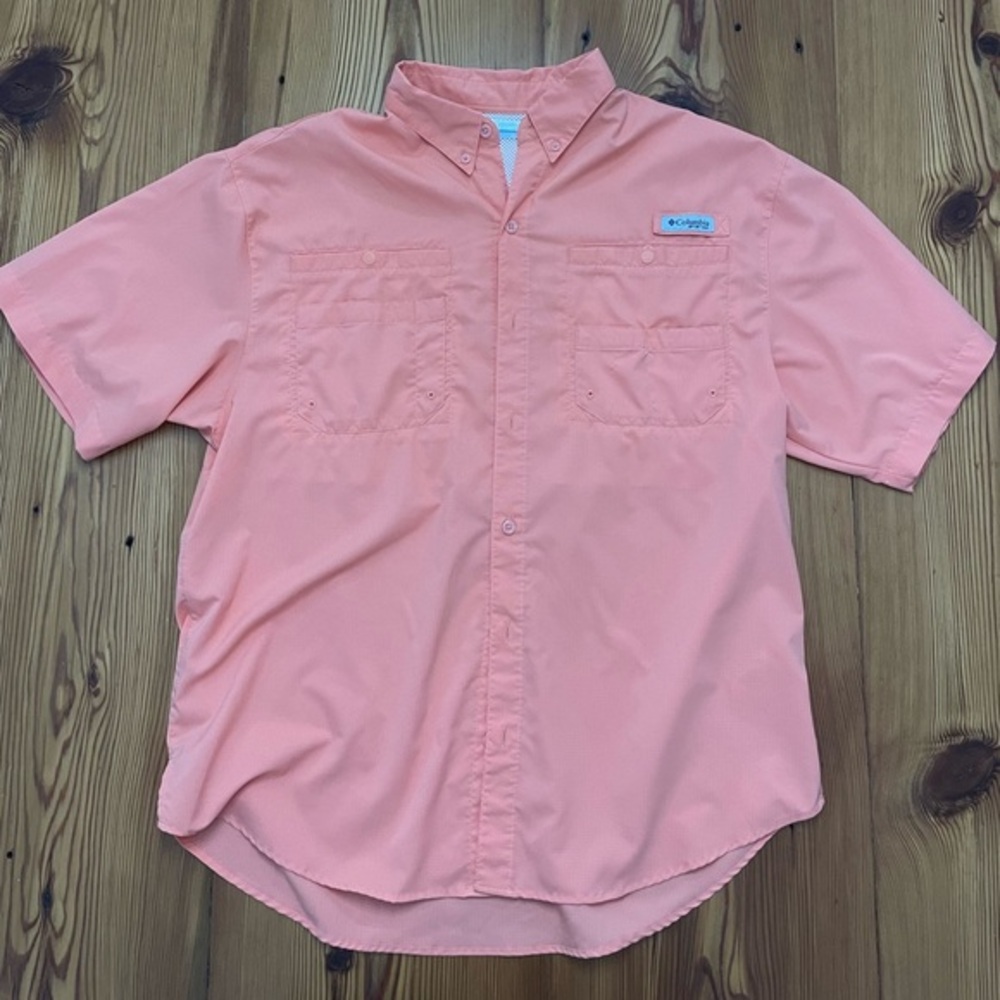 🐟 Columbia PFG Fishing Shirt - Orange - Large